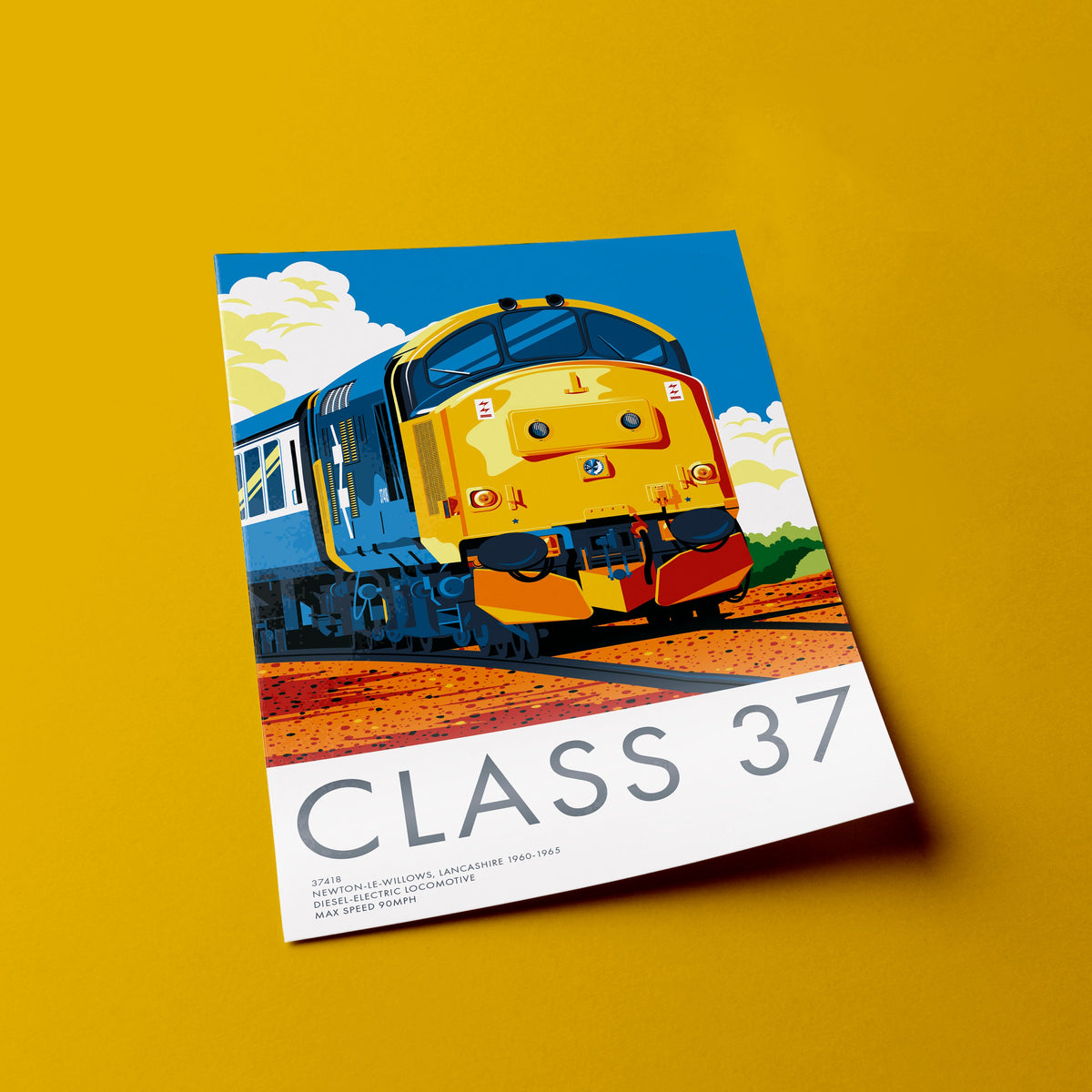 BR Class 37 Diesel-Electric Locomotive Train Poster Print