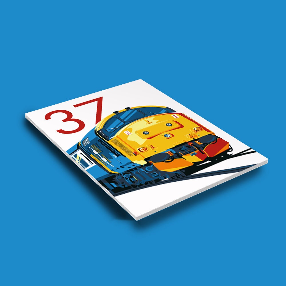 BR Class 37 Locomotive Poster | Railway Art Print
