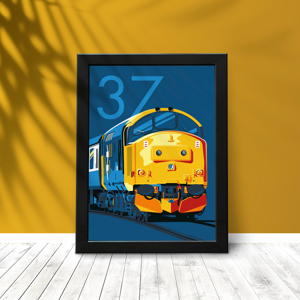 BR Class 37 Locomotive Art Print, Train Wall Decor