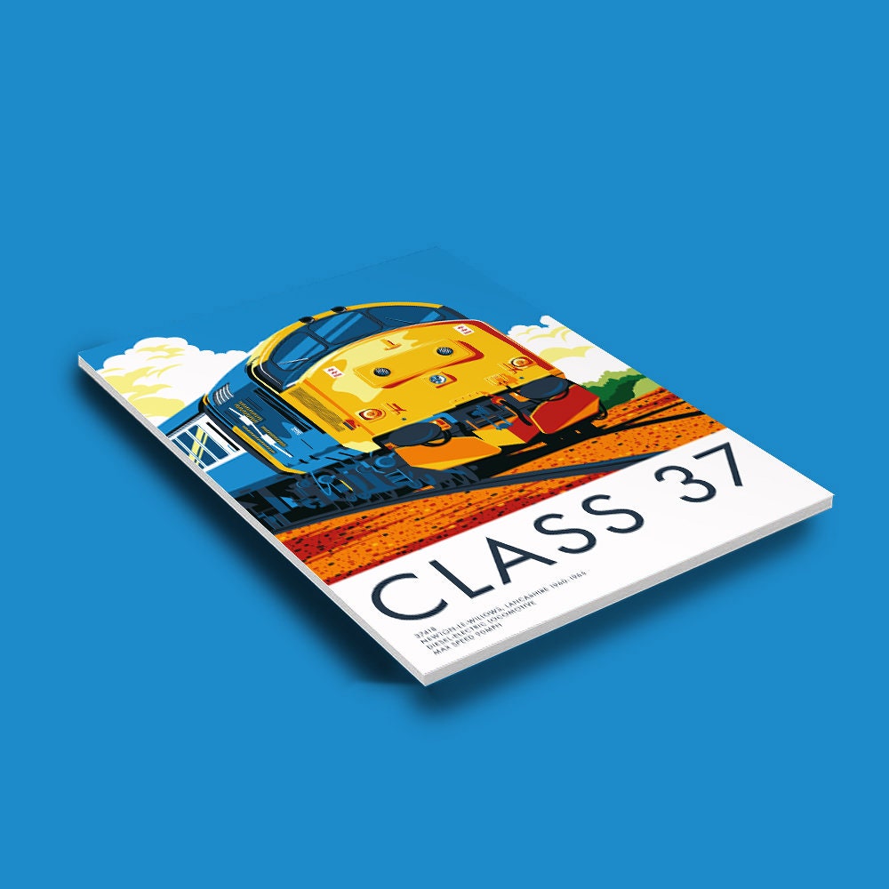 BR Class 37 Diesel-Electric Locomotive Train Poster Print