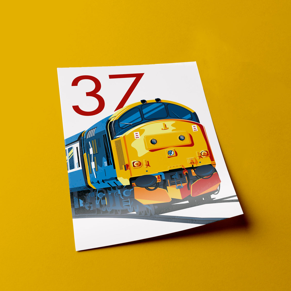 BR Class 37 Locomotive Poster | Railway Art Print