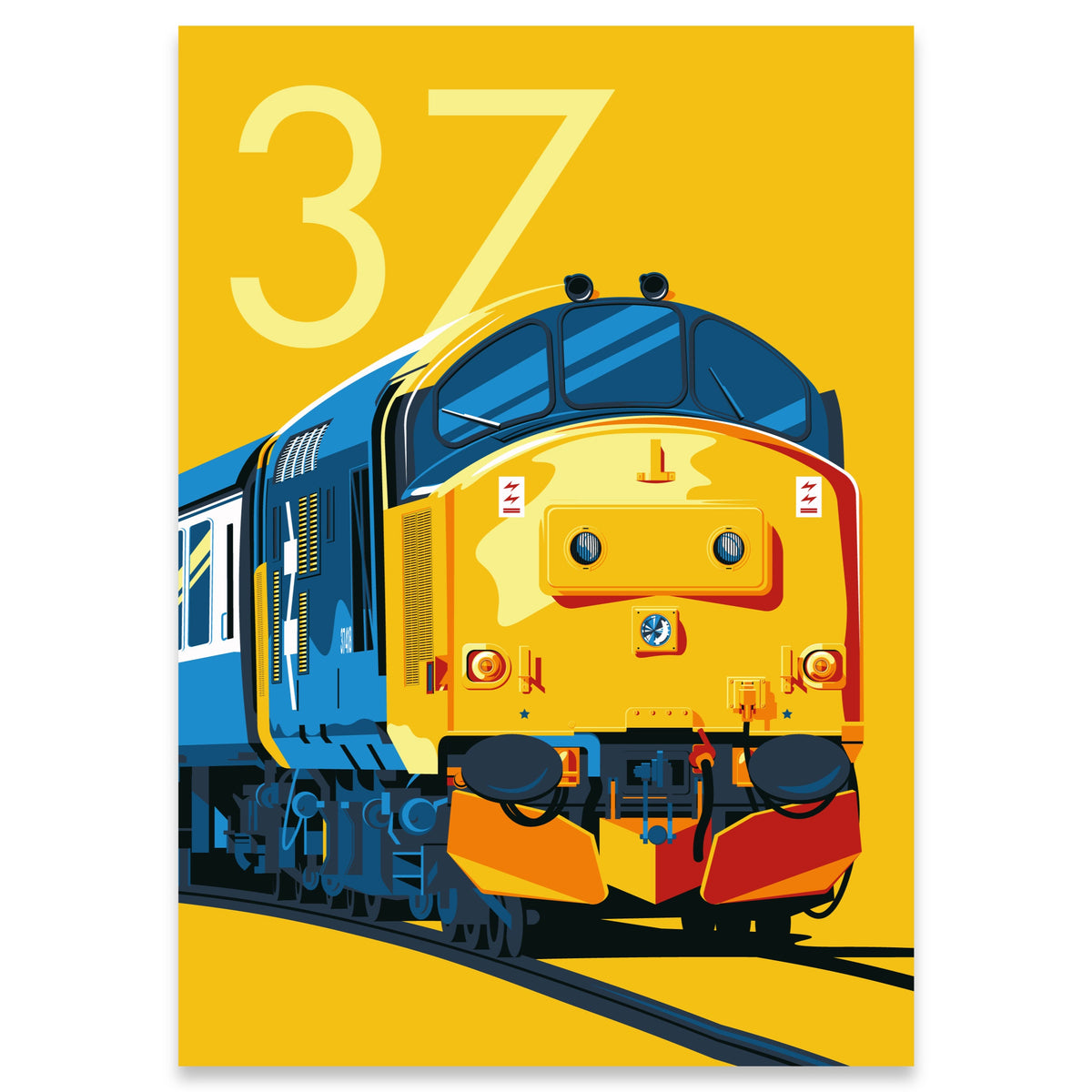 BR Class 37 Diesel-Electric Locomotive Train Poster Print