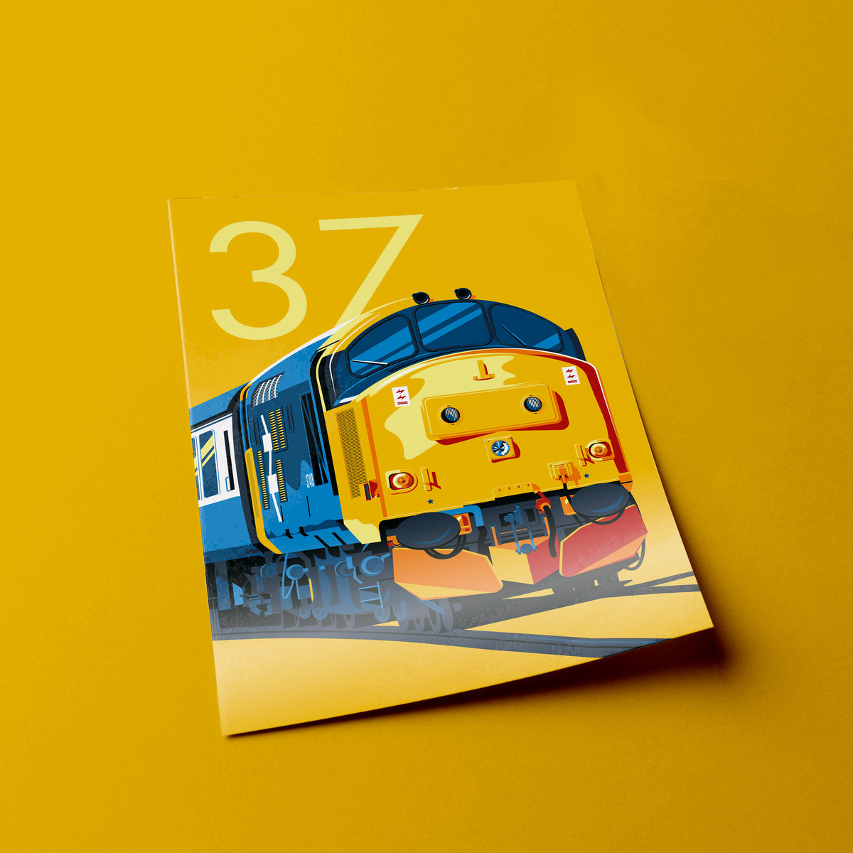 BR Class 37 Diesel-Electric Locomotive Train Poster Print