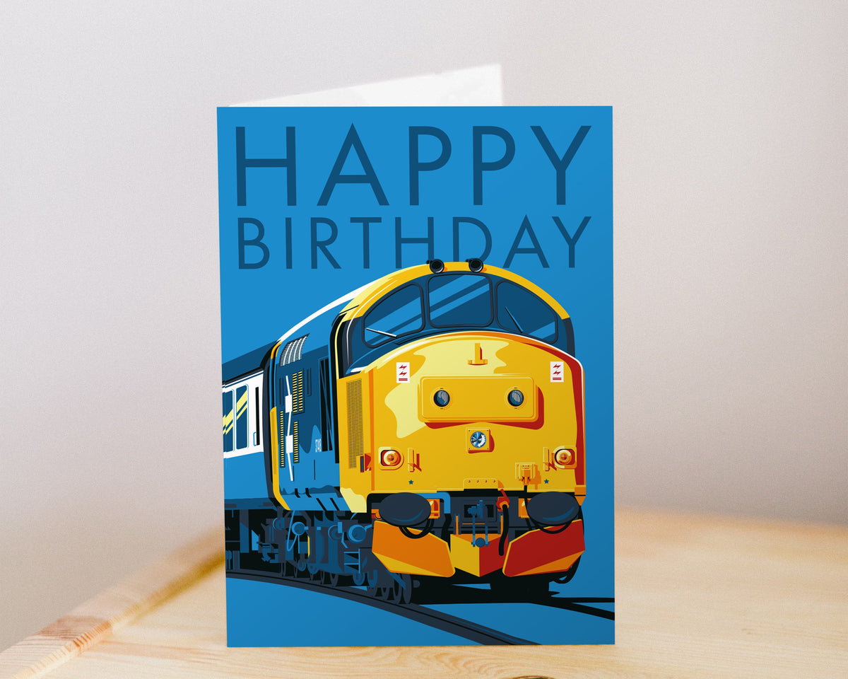 BR Class 37 Train Birthday Card | Locomotive Fan Gift