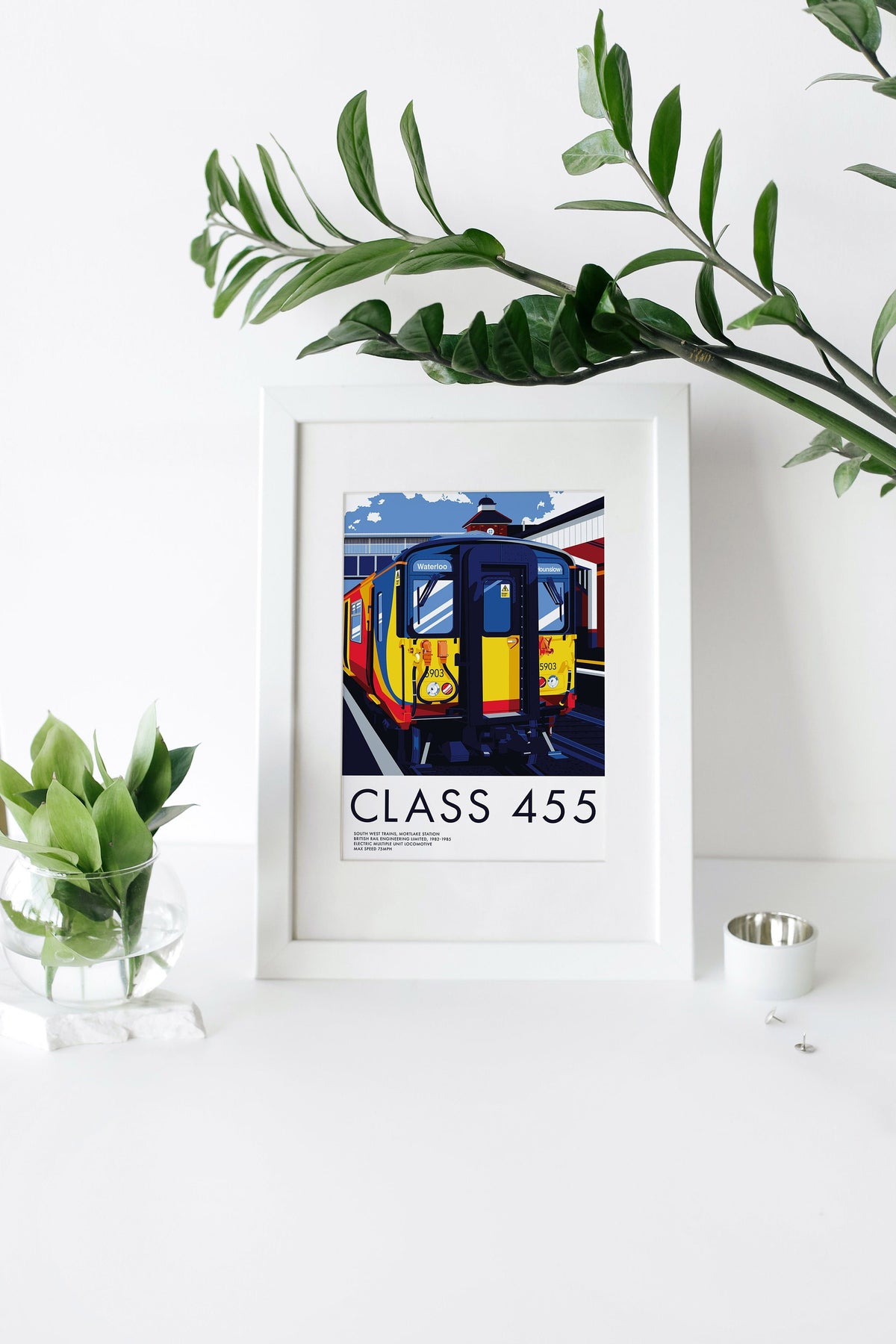 British Rail Class 455 Train Art Print | South West Trains
