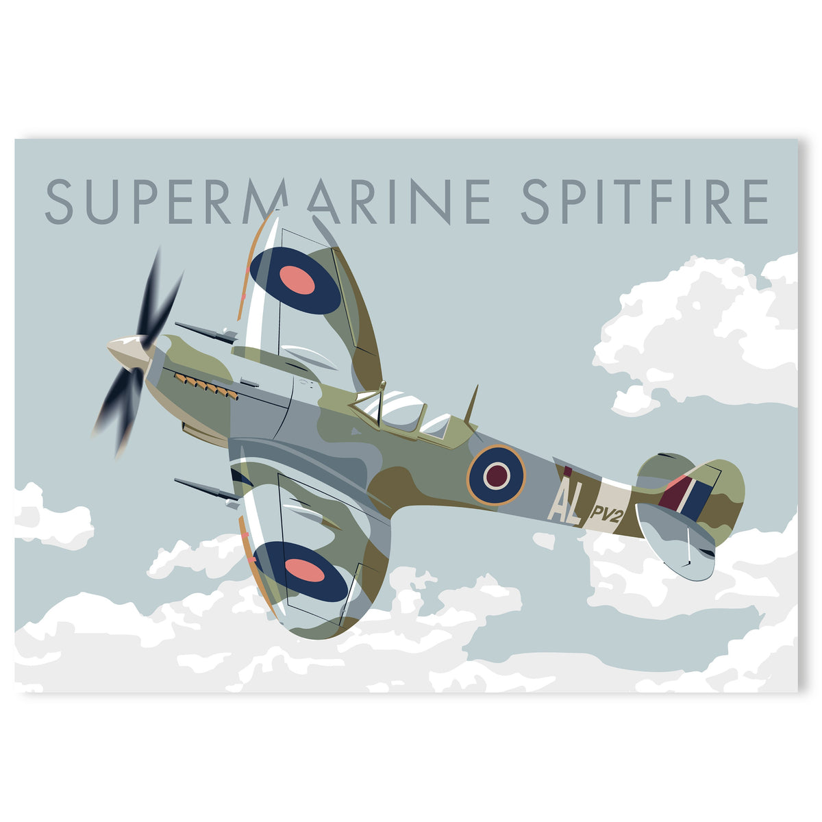 4 Bundle Aircraft Print - Spitfire, Lancaster, Hurricane & Mosquito Aviation Prints, Battle of Britain Flight