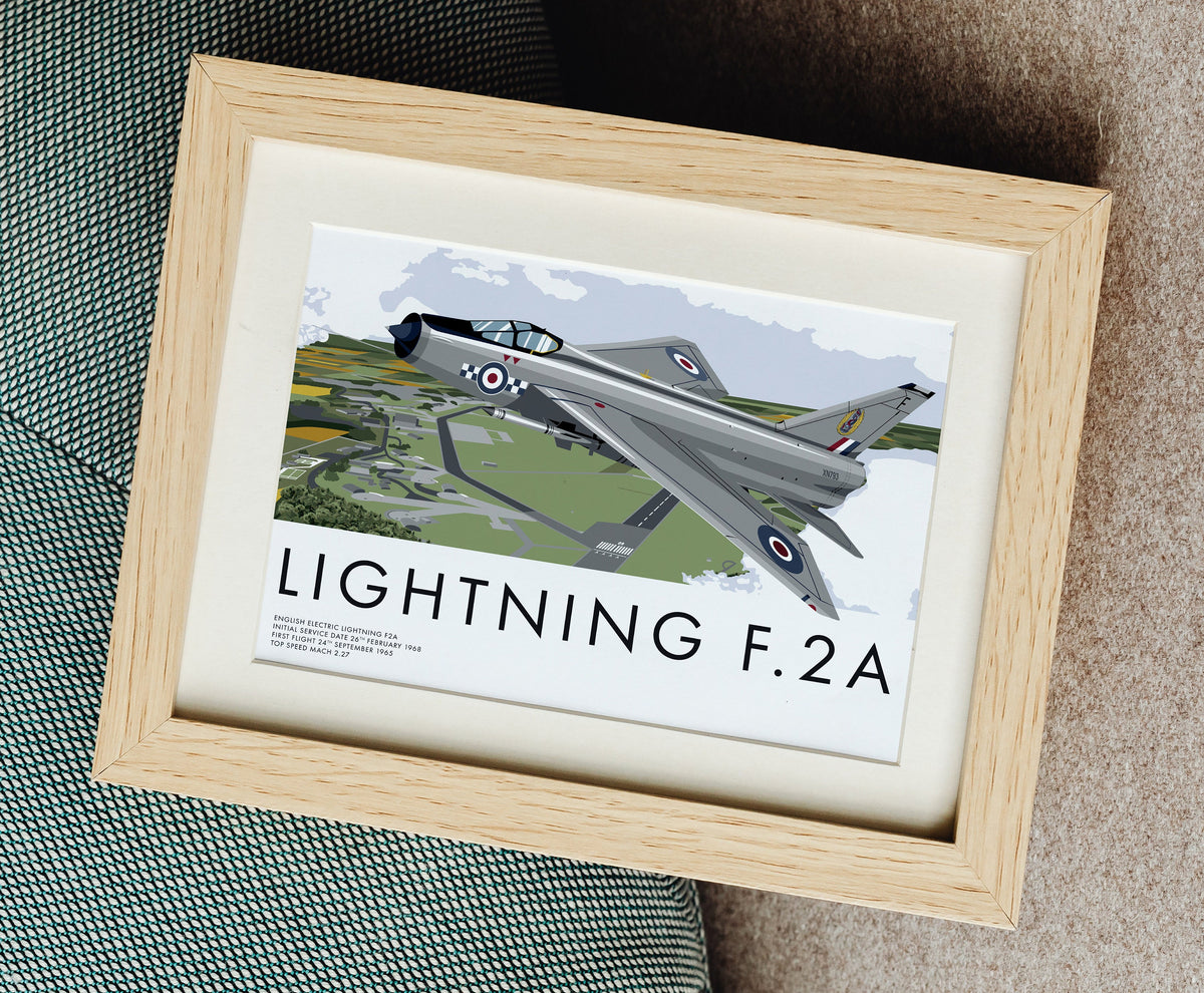 English Electric Lightning F.2A - Supersonic Aircraft Art, RAF Vintage Poster, Aviation Enthusiast Gift