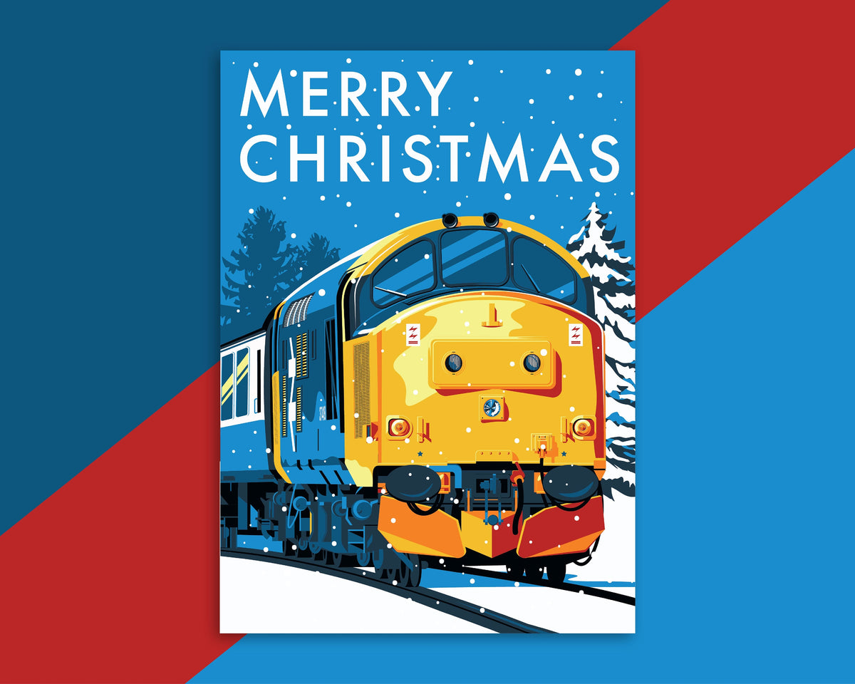 Class 37 Train Christmas Card