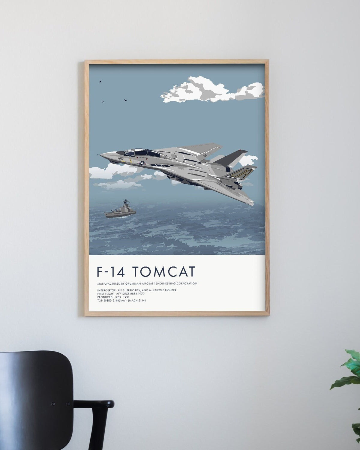 F-14 Tomcat US Navy Aircraft Print