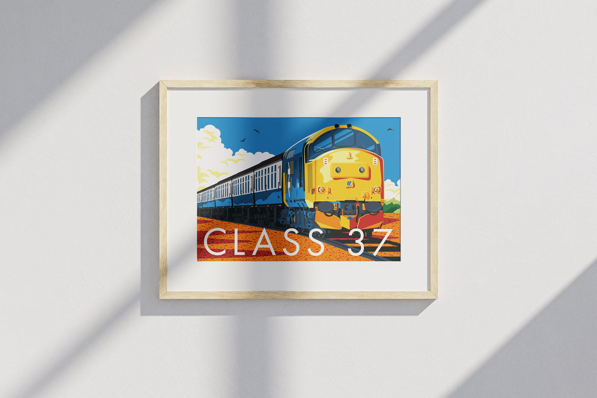 BR Class 37 Diesel-Electric Locomotive Train Poster Print