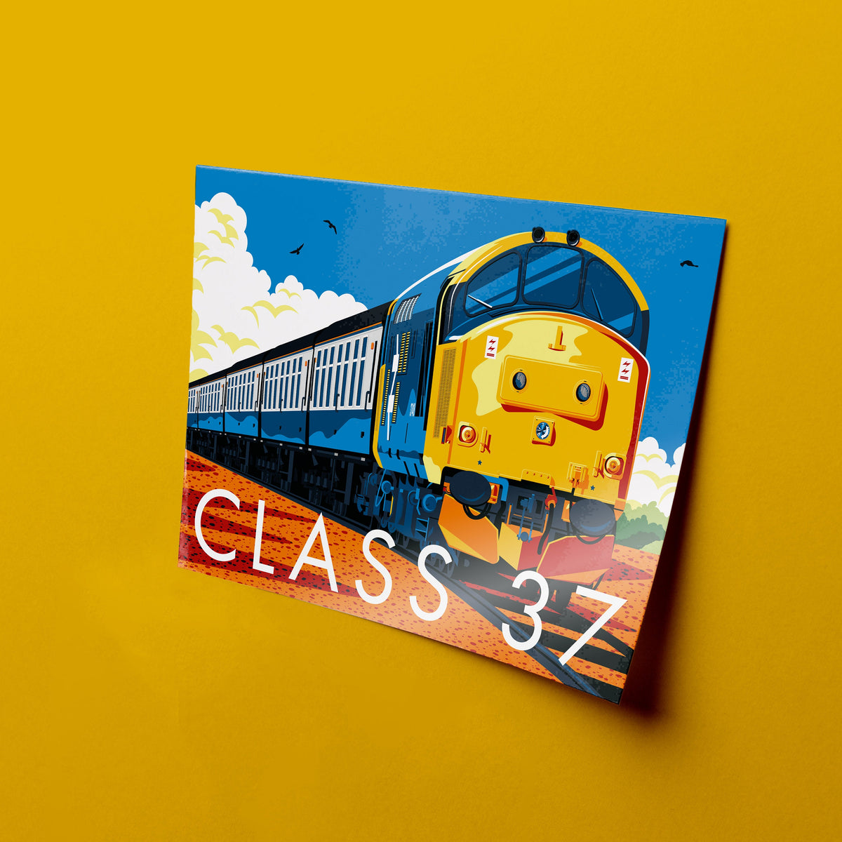 BR Class 37 Diesel-Electric Locomotive Train Poster Print
