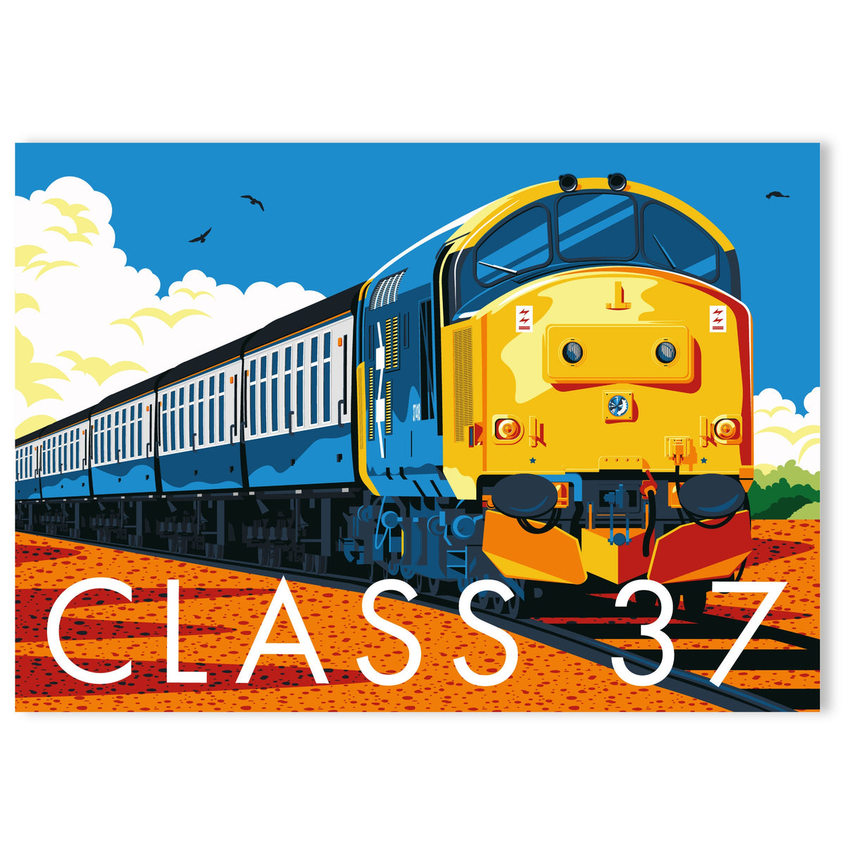 BR Class 37 Diesel-Electric Locomotive Train Poster Print