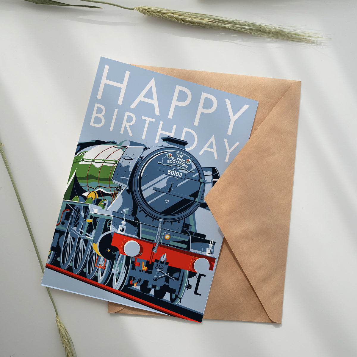 Flying Scotsman Birthday Card – Steam Train Fan Gift