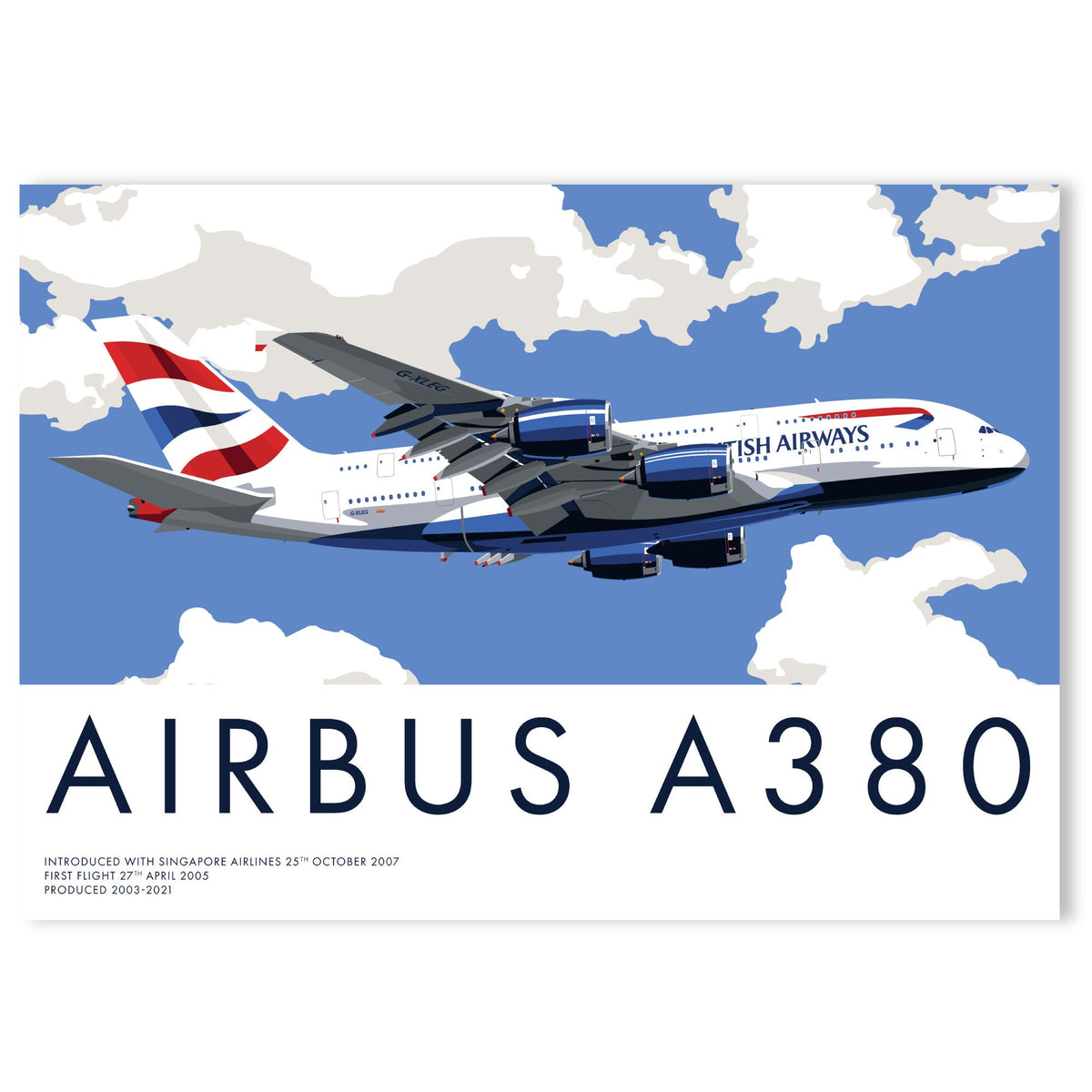 British Airways Airbus A380 & A350 Aviation Art Print Bundle