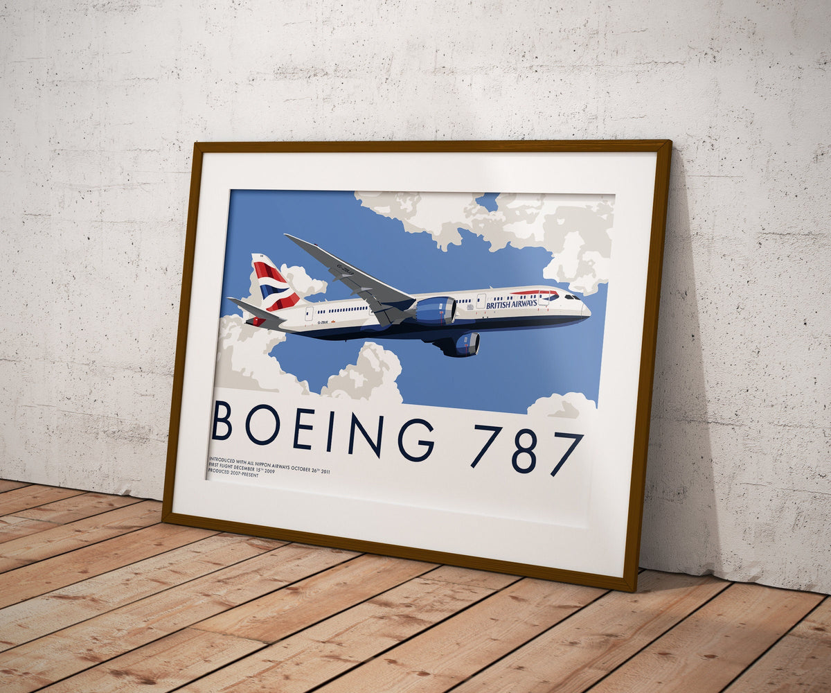 Boeing 787 Dreamliner Print | British Airways Aviation Art