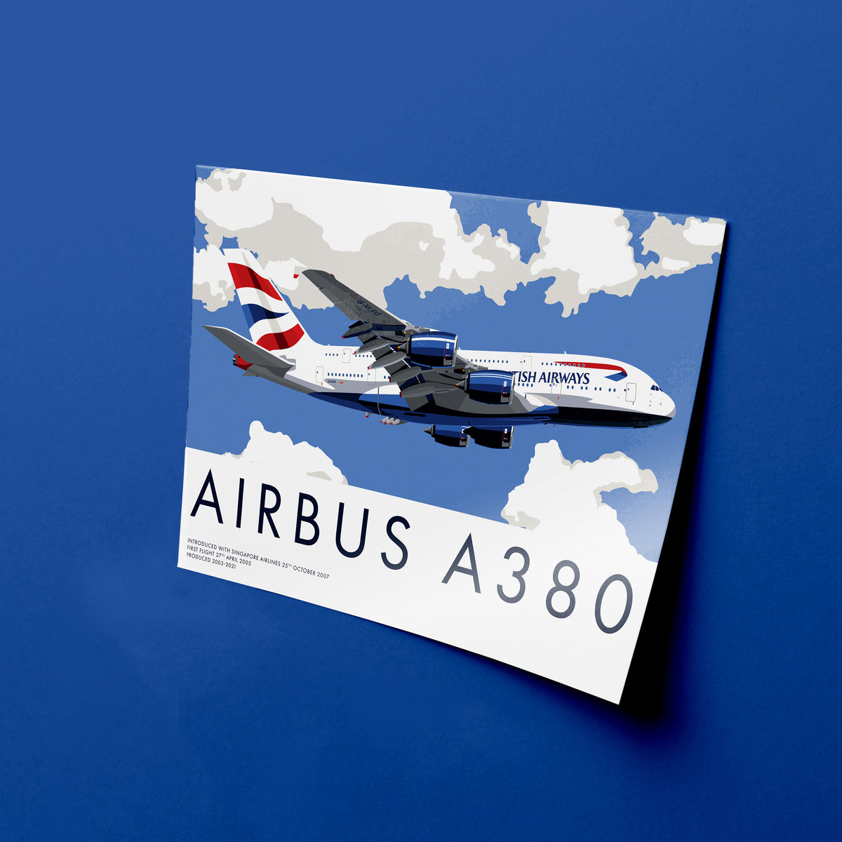 Airbus A380 Print | British Airways Aviation Art