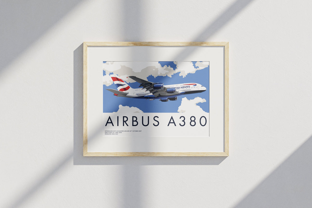 British Airways Airbus A380 & A350 Aviation Art Print Bundle