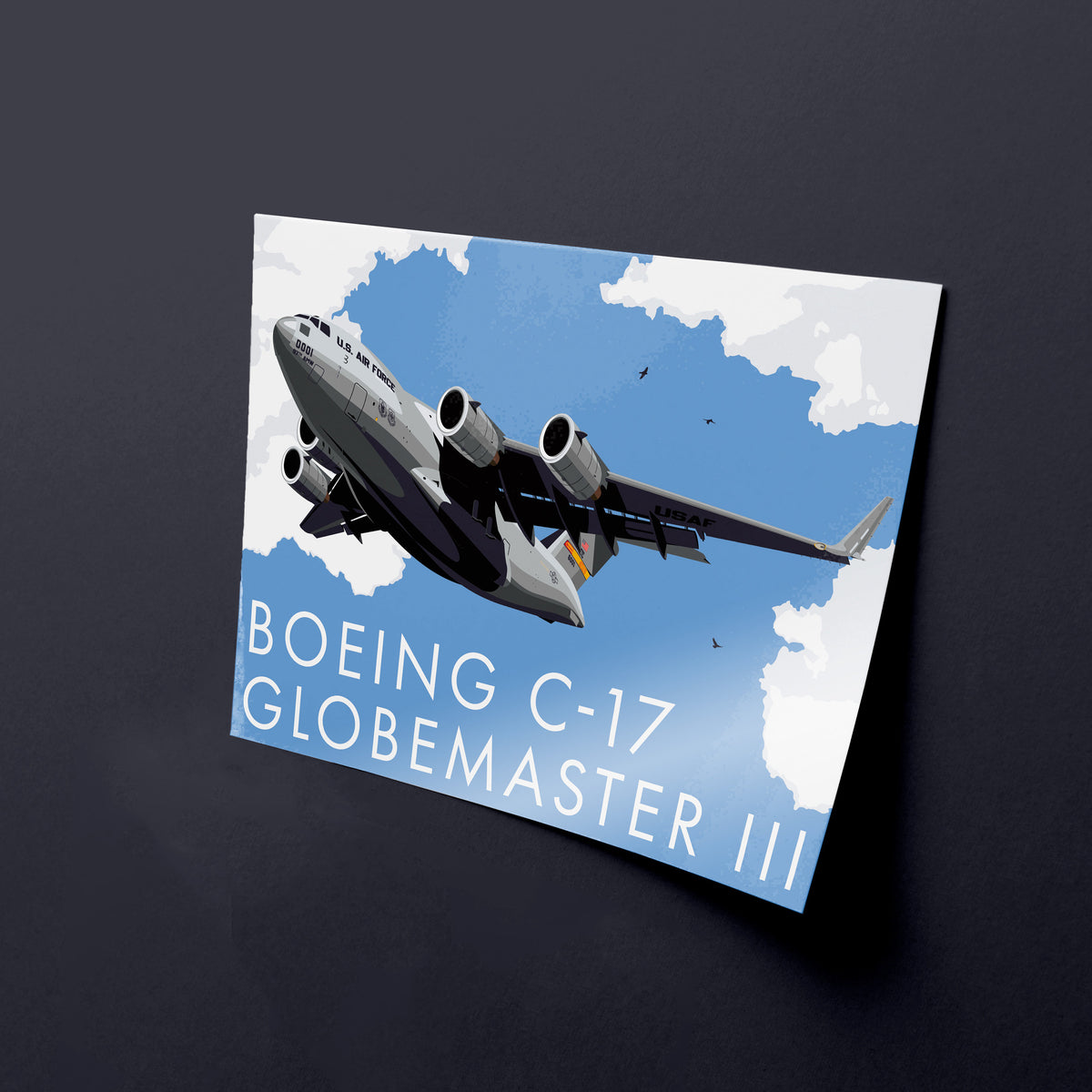 Boeing C-17 Globemaster III Poster: Aviation Art Print