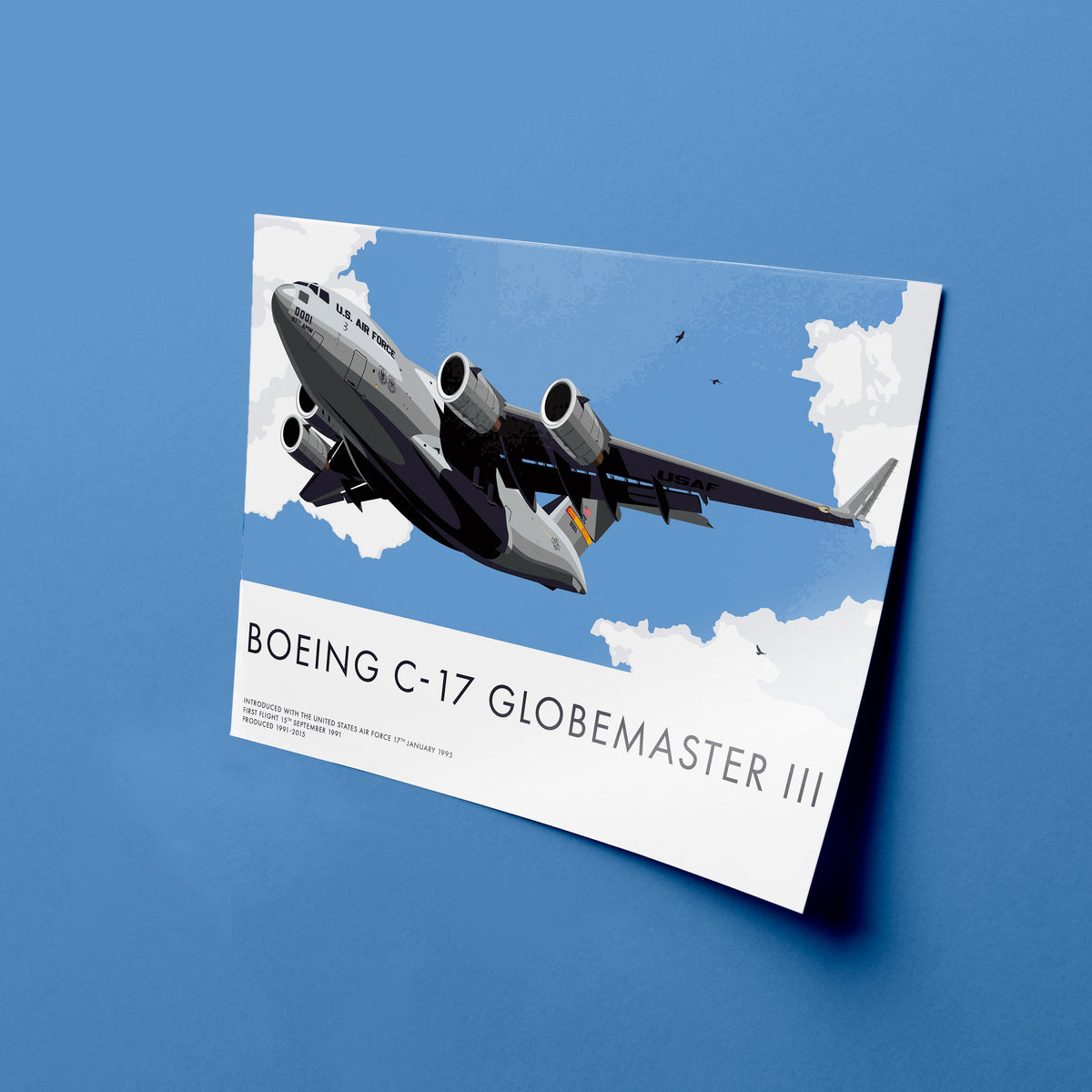 Boeing C-17 Globemaster III Poster: Aviation Art Print