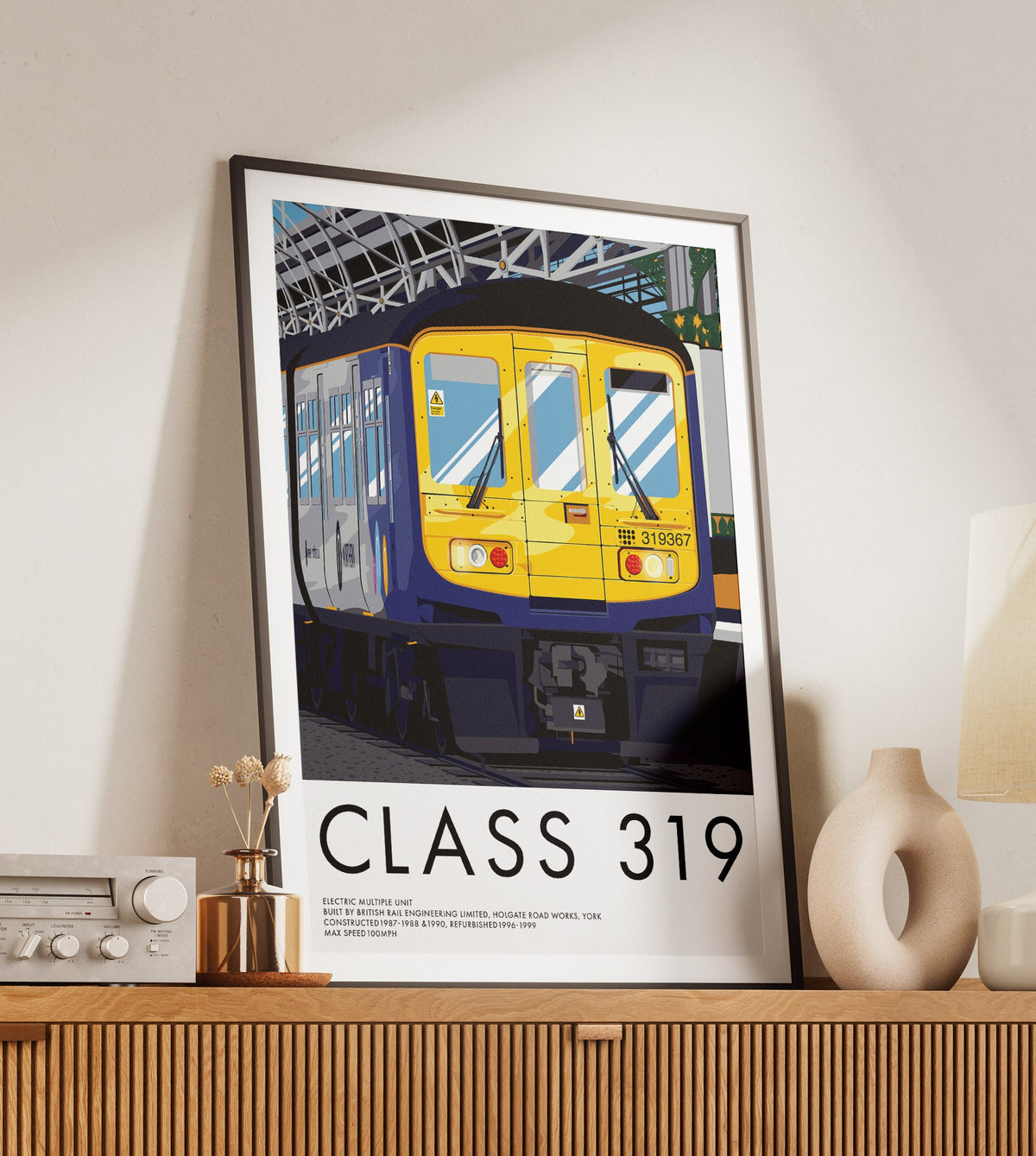 British Rail Class 319 Train Poster, Northern Rail Livery