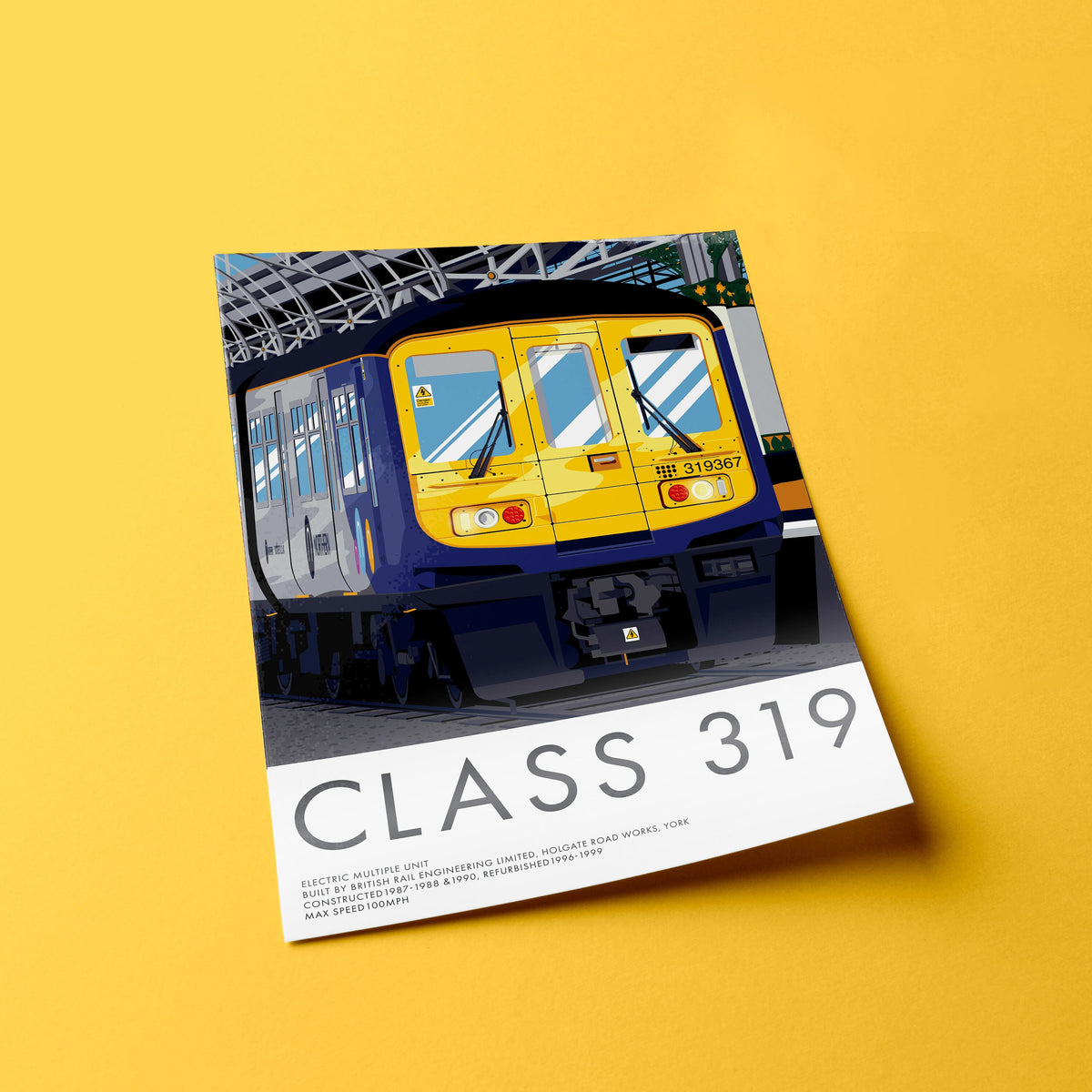 British Rail Class 319 Train Poster, Northern Rail Livery