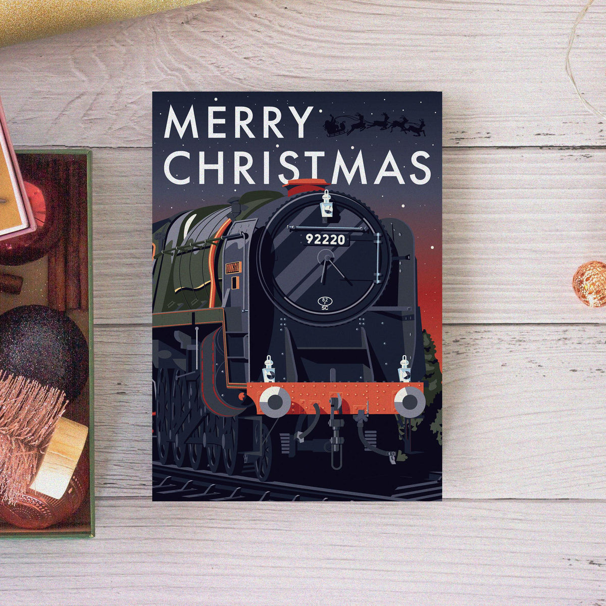Evening Star Class 9F Train Christmas Card