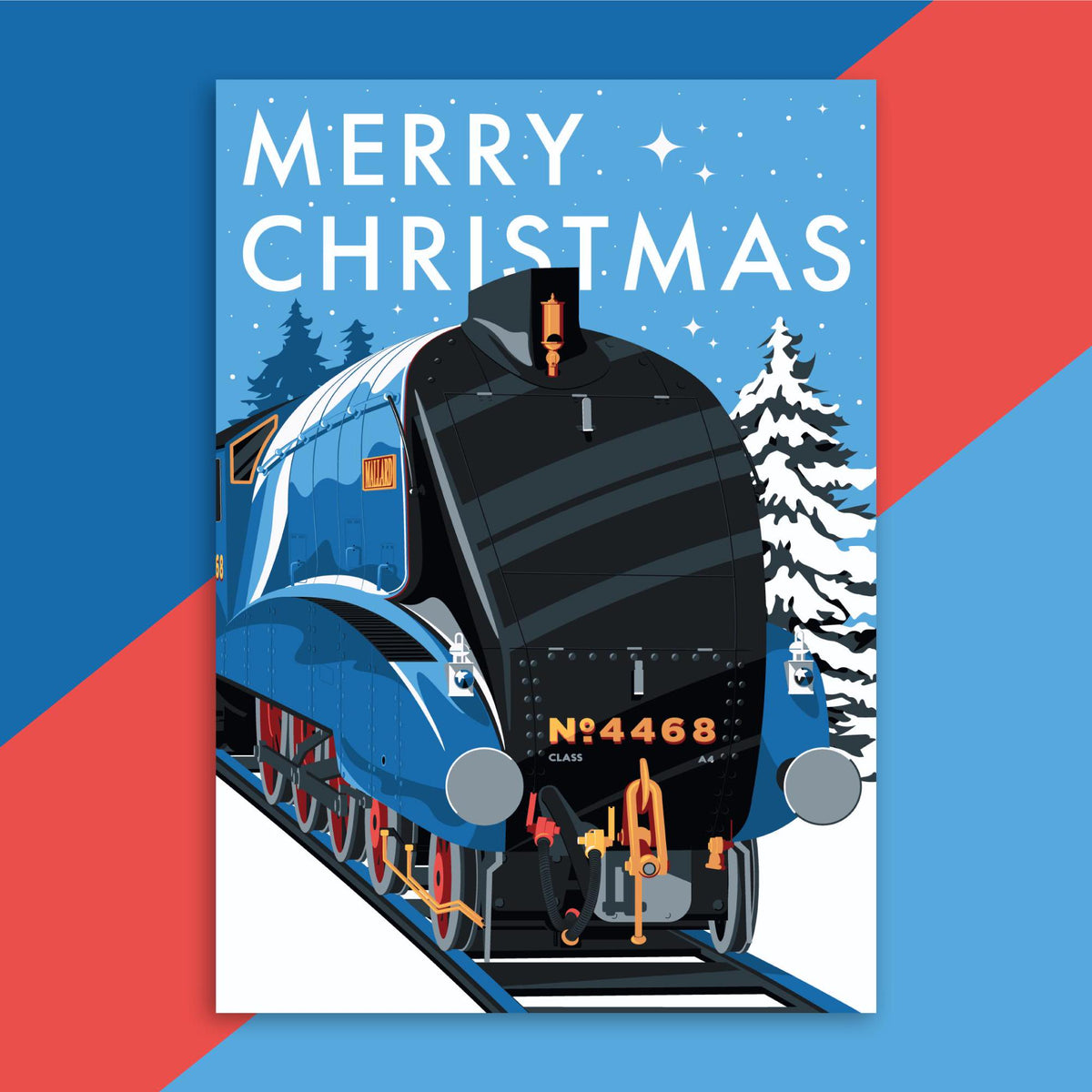 LNER Class A4 Mallard Train Christmas Card