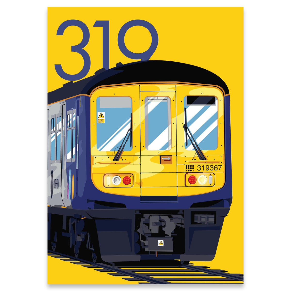 British Rail Class 319 Train Poster, Northern Rail Art Print