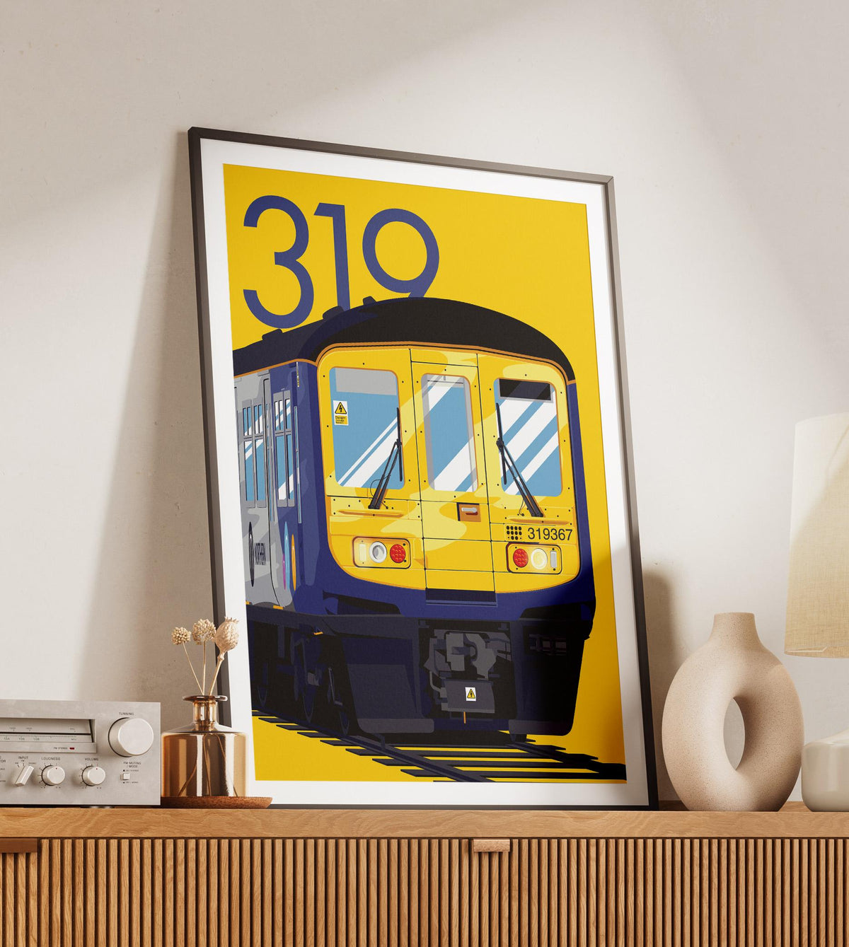 British Rail Class 319 Train Poster, Northern Rail Art Print