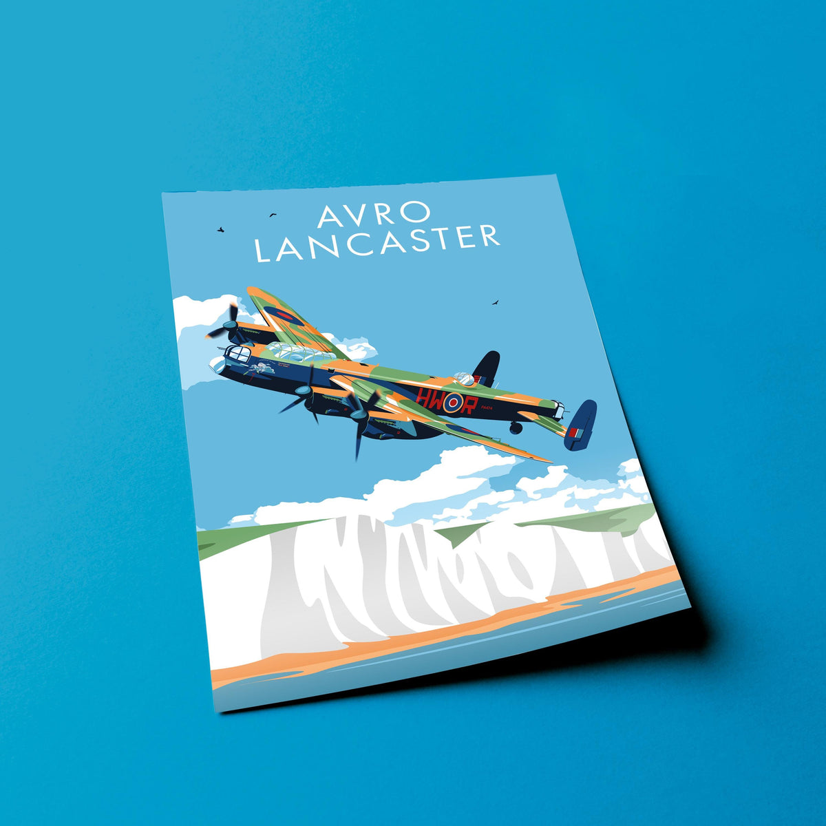 WWII Aircraft Print Set: Spitfire, Lancaster, Hurricane, Mosquito