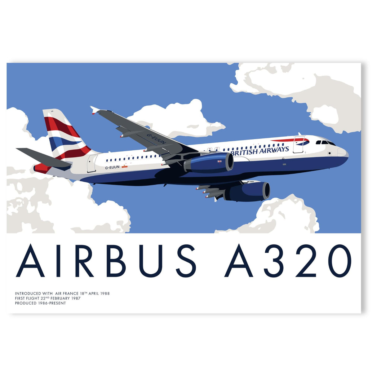 Airbus A320 Print – British Airways Aviation Art