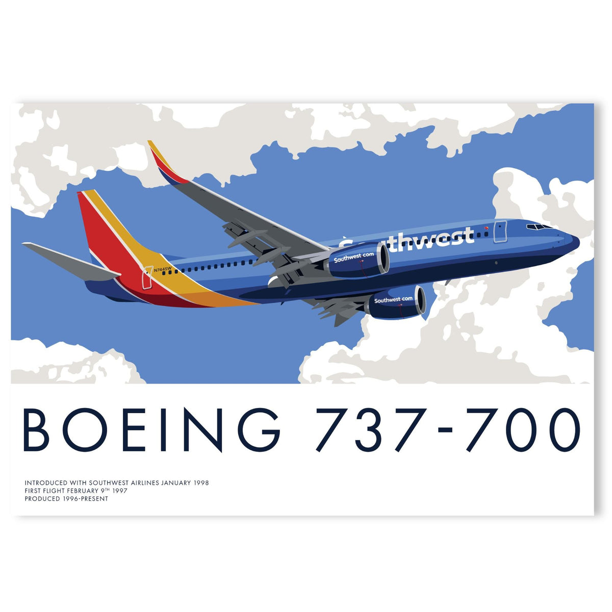 Boeing 737-700 Southwest Airlines Print – Aviation Art