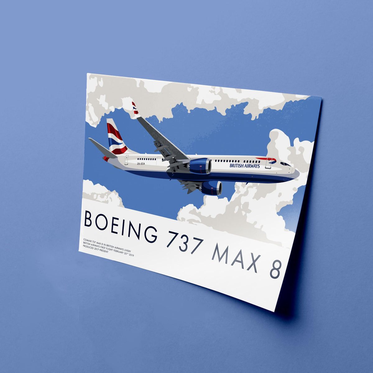Boeing 737 MAX 8 Print – British Airways Aviation Art