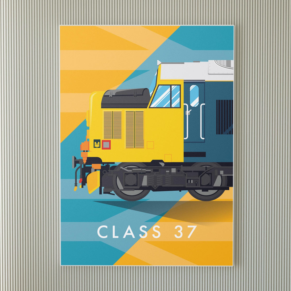BR Class 37 Diesel-Electric Locomotive Modern Train Poster Print