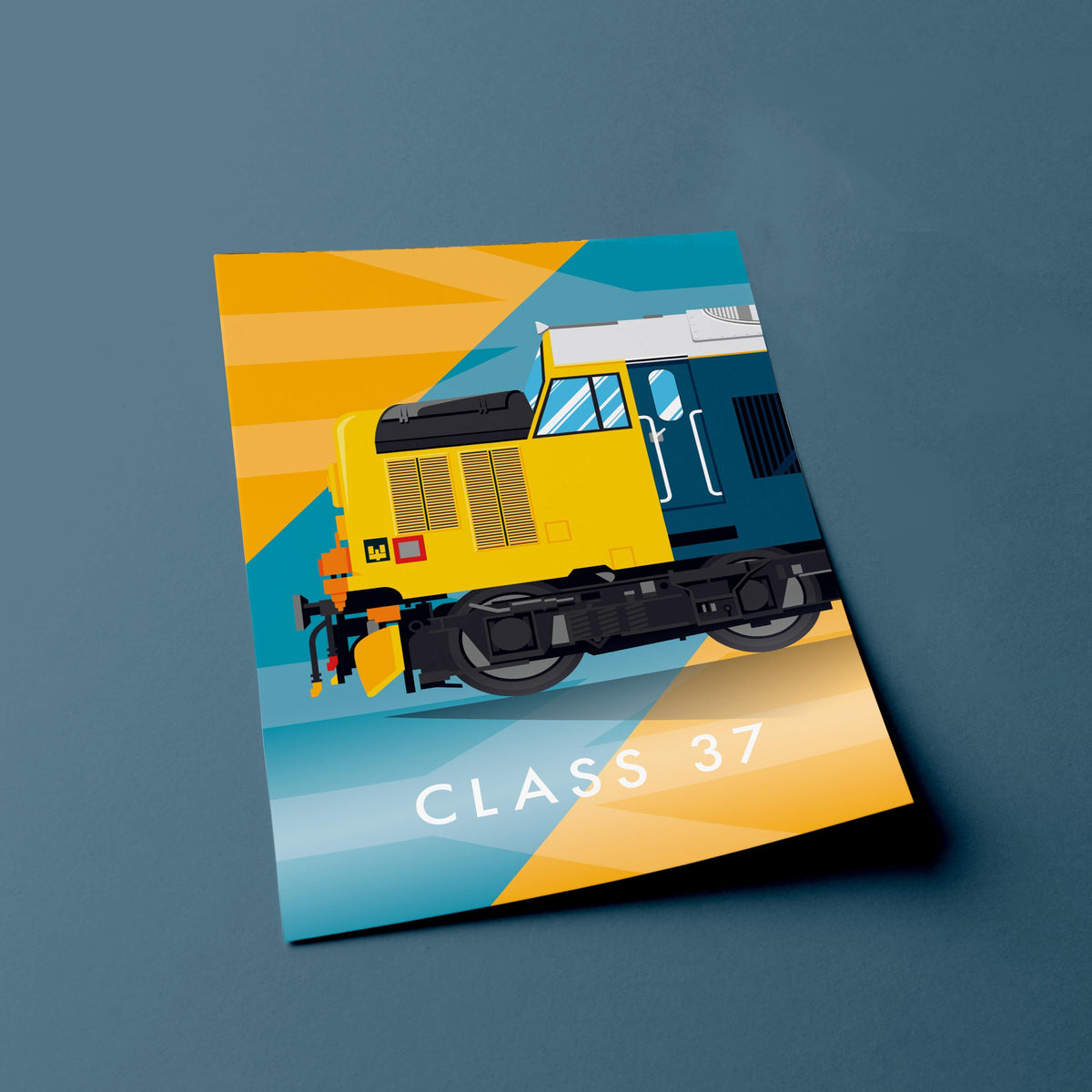 BR Class 37 Diesel-Electric Locomotive Modern Train Poster Print