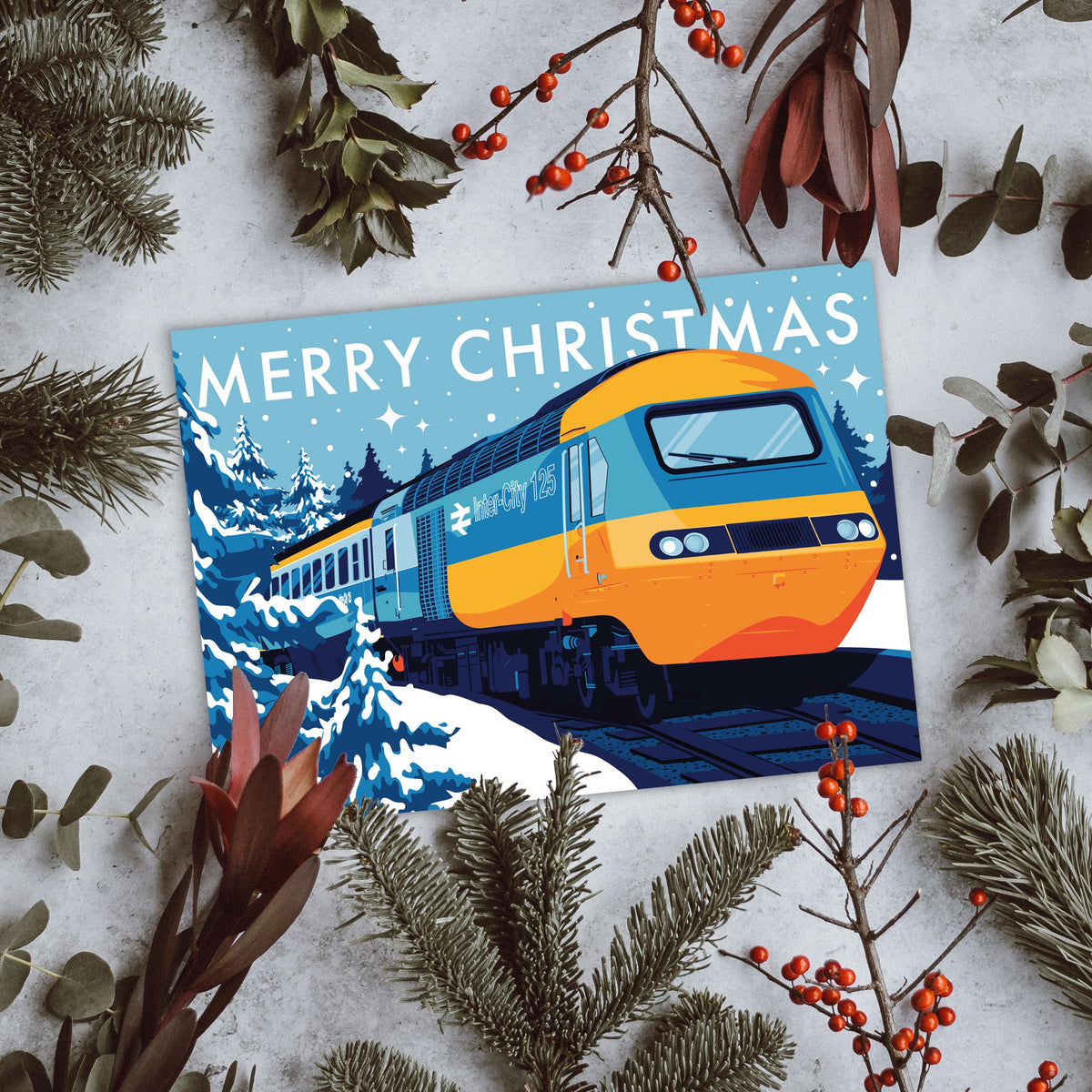 InterCity 125 HST Train Christmas Card