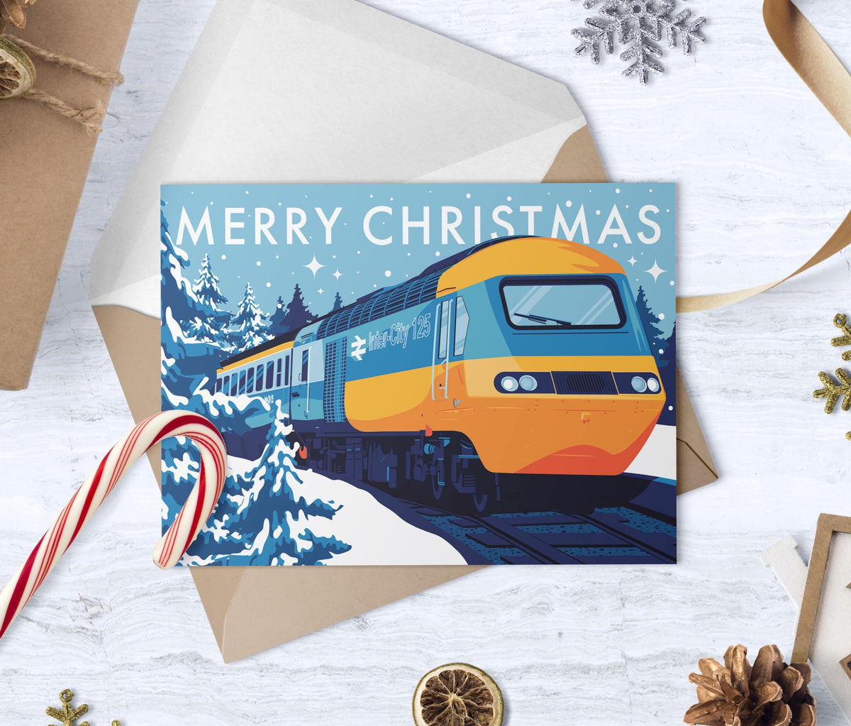 InterCity 125 HST Train Christmas Card