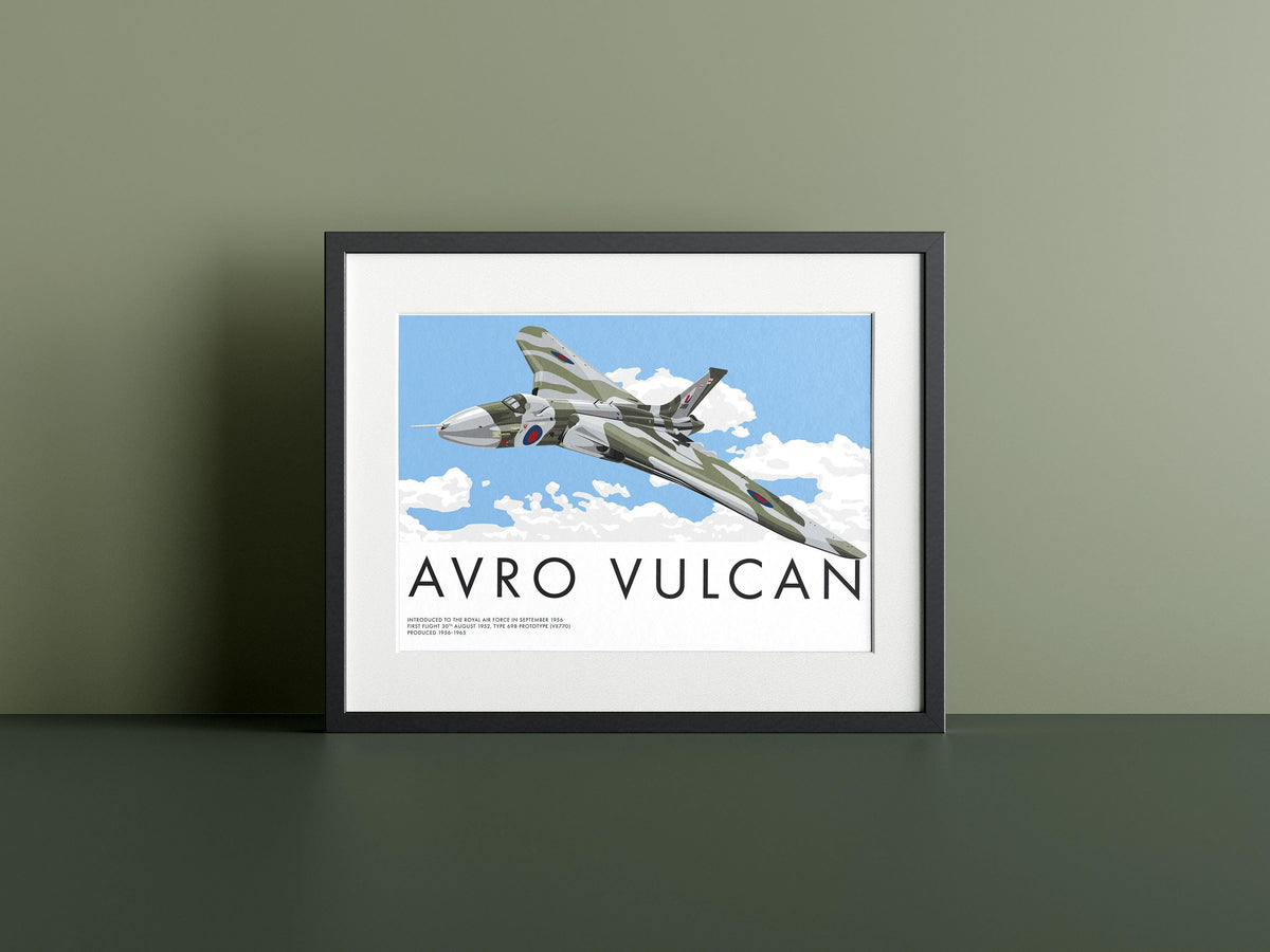 Avro Vulcan Aircraft Poster, Aviation Art Print